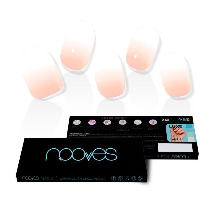 Autocollants à Ongles en Gel NOOVES Nude Baby Boomer Application