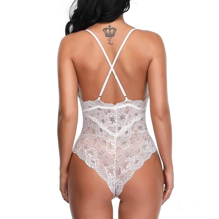 Body Femme Nouveau V Profond Sexy Lingerie Body En Dentelle Teddy Sous