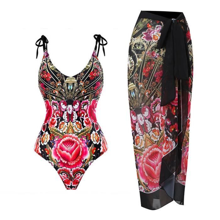 Maillot De Bain Une Pi Ce Pour Femme Avec Sarong Par O De Plage Pi Ces Femme Bikini Rembourr