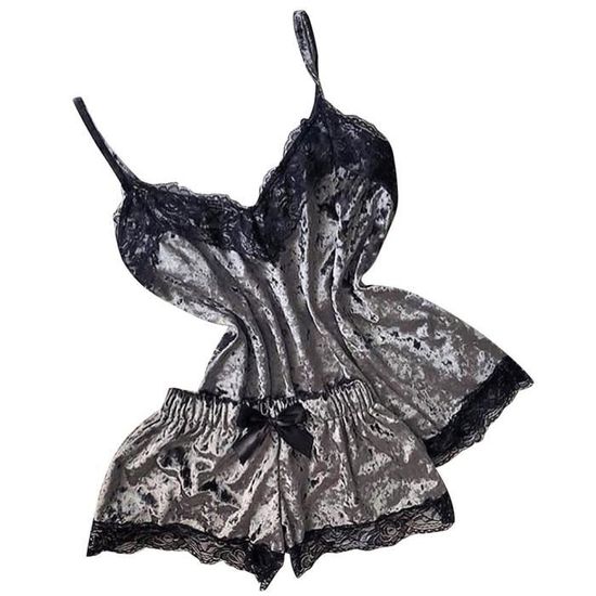 Nouveau Femmes Sexy Lingerie Camisole Bow Shorts Col En V Hauts Velours