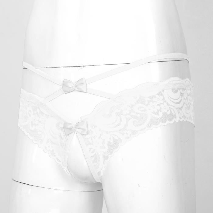 Iefiel Boxer Dentelle Homme Sexy Shorty Sissy Lingerie Jockstrap Gay