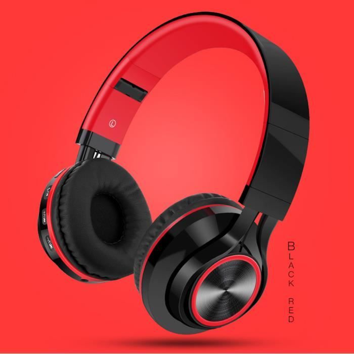 Casque stéréo hi-fi sans fil pliable avec écouteurs Bluetooth avec carte micro SD - TF_Accessoires620