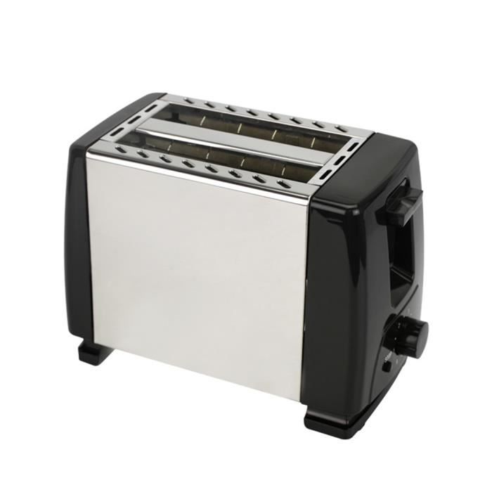 Grille Pain Toaster Inox Baguette Automatique Toaster 2 Tranches Extra Large Fentes - 6 Niveaux Ajustable