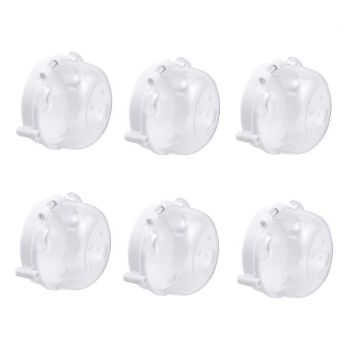 Paquet de 6 Couvertures de Bouton de CuisinièRe Gardes SéCurité pour Enfants de Gaz Cuisine Verrous Couvercle de Protection de