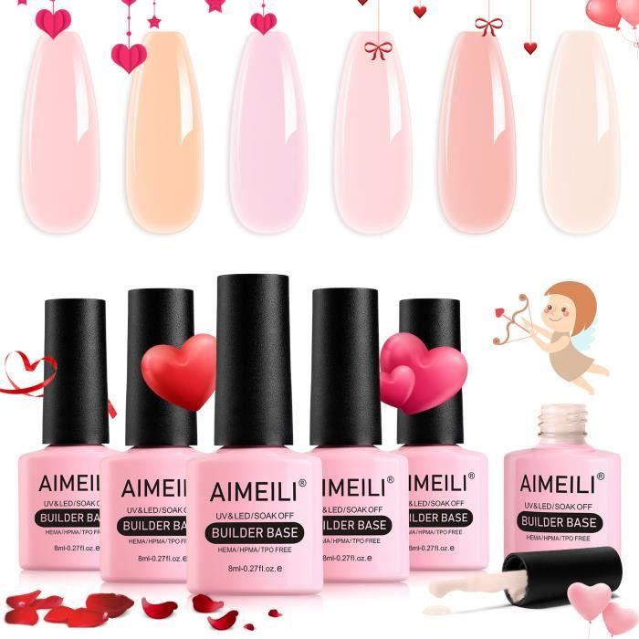 Aimeili En Builder Base Gel Set Pcs Ml Naturel Nude Rose Gel De Construction Pour