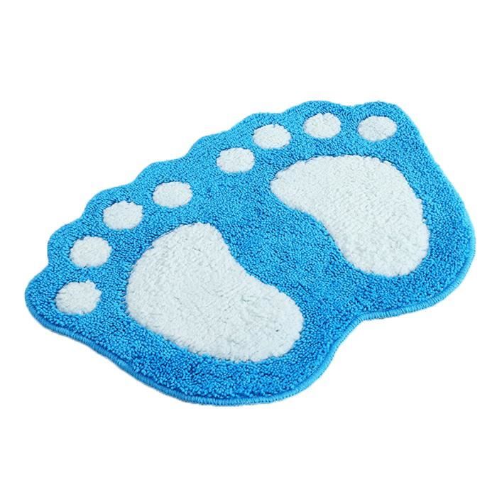 Tapis de Cuisine Bain Moelleux Absorbant Antidérapant Tapis de Sol Bleu 40x60CM
