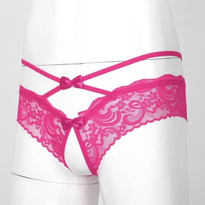 Iefiel Boxer Dentelle Homme Sexy Shorty Sissy Lingerie Jockstrap Gay