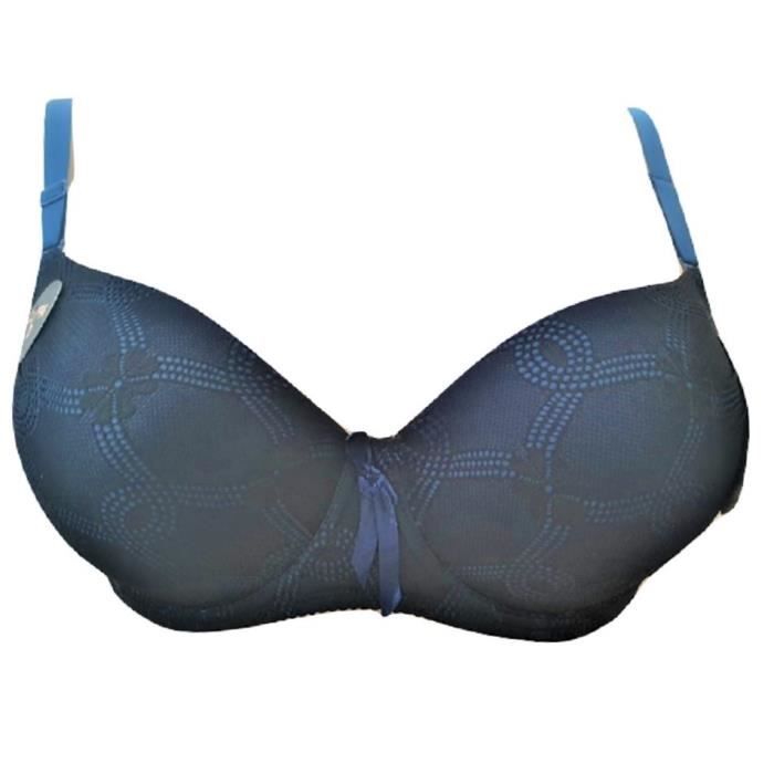 Soutien Gorge D Coqu Voile Noir Sur Fond Bleu Lingerie Femme Grande