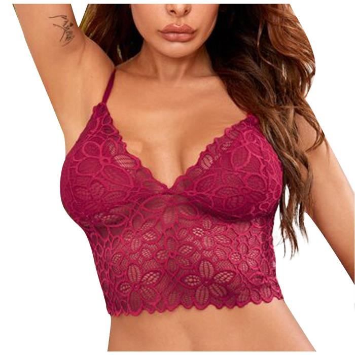Lingerie femme Mode Élégante Sexy Dentelle Gaze Sous Vêtements Split