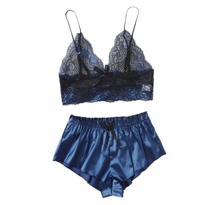 Femmes Sexy dentelle Lingerie vêtements de nuit sous vêtements Robe
