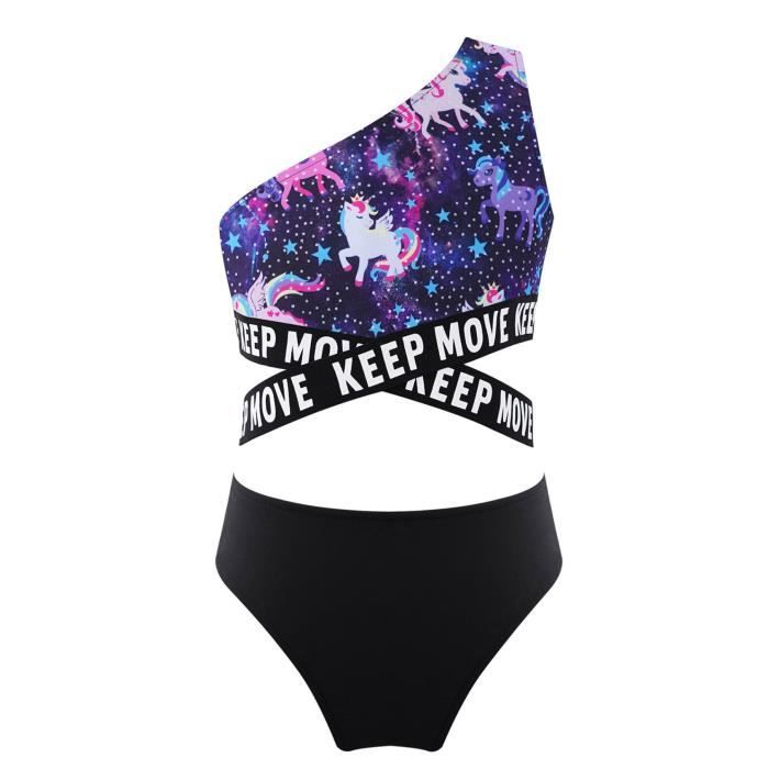 IEFIEL Maillot De Bain Fille Shorty 2 Pieces Enfant Tankini Bikini
