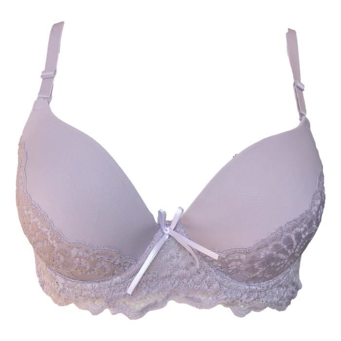Soutien Gorge B Coqu Push Up En Dentelle Violet Clair Lingerie