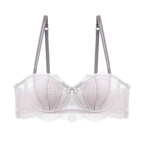 Ensemble Lingerie Femme Seins En Dentelle Couleur Unie Antiderapante