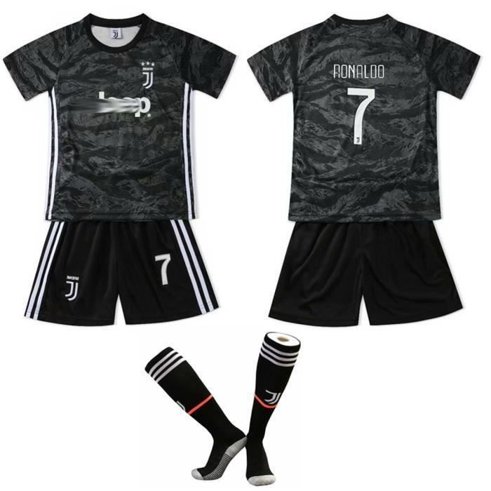 Ronaldo NO.7 Juventus Cristiano Jersey Maillots Foot et Shorts de football + Chaussettes Enfant