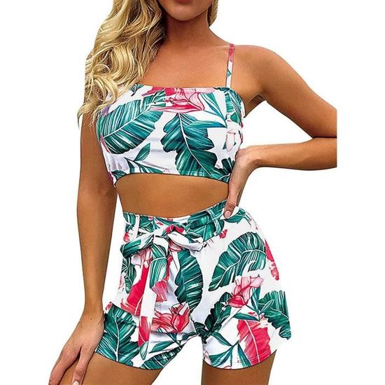 Minetom Bikini Femme 2 Pièces Sexy Tankinis Dos Nu Sport Bikinis