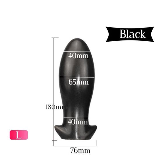 Stimulateur Plug Chapelet Black L Cm Grand Godemich Anal