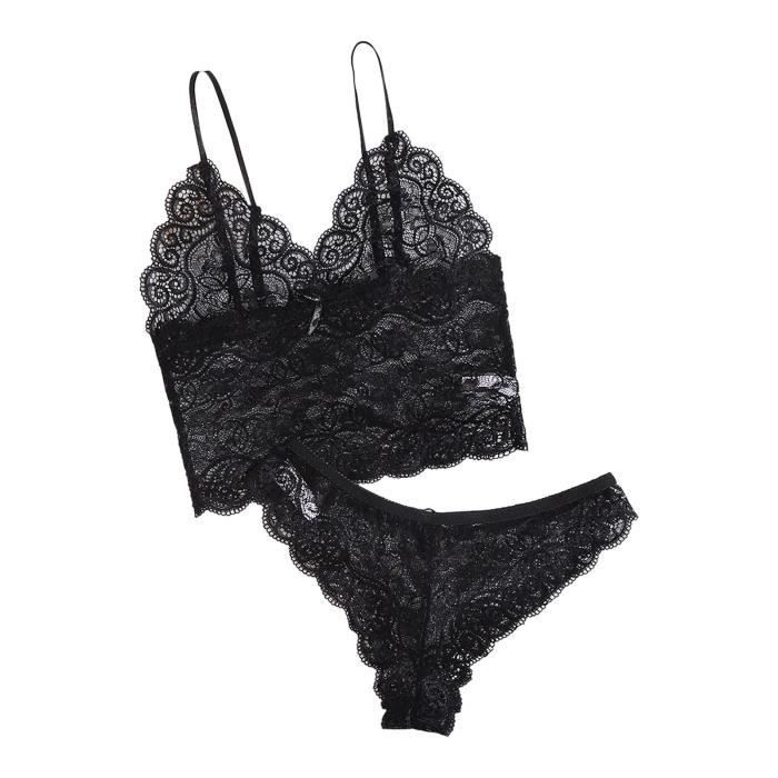 Femmes Lingerie Corset Dentelle Sans Fil Racy Mousseline V Tements De