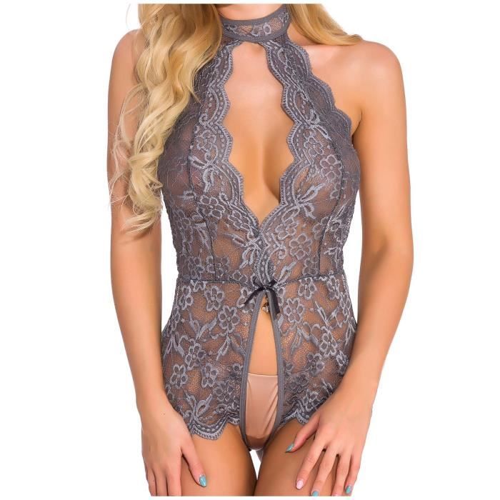 Femmes L Gantes Mode Sexy Lingerie Dentelle Gaze Sous V Tements