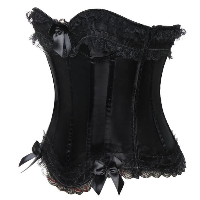 Sexy Corset Dentelle Minceur Gothique Vintage Lingerie Bustier Avec