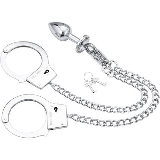Sm Plug Anal Bondage Set Plug Anal Metal Menottes Metal Sm Menottes