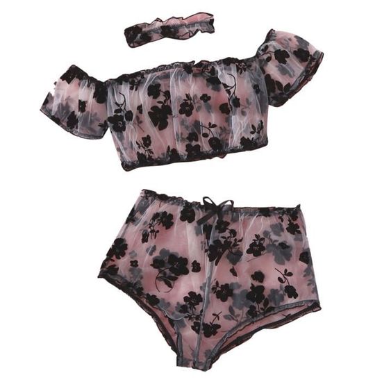 Ensemble De Soutien Gorge Culotte De Lingerie En Maille Exquise Pour
