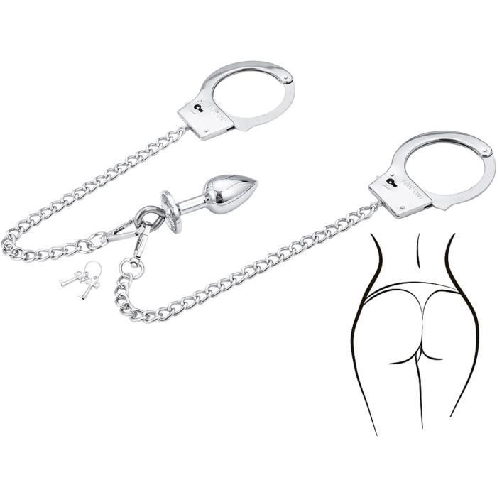 Sm Plug Anal Bondage Set Plug Anal Metal Menottes Metal Sm Menottes