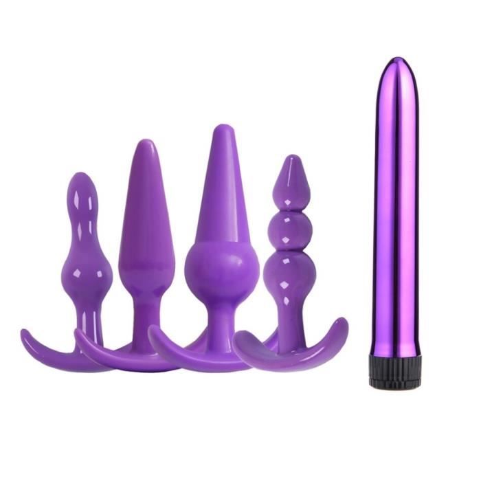 Godemichet Vibrateur Multi Types Kit Plug Anal Menottes Fouet