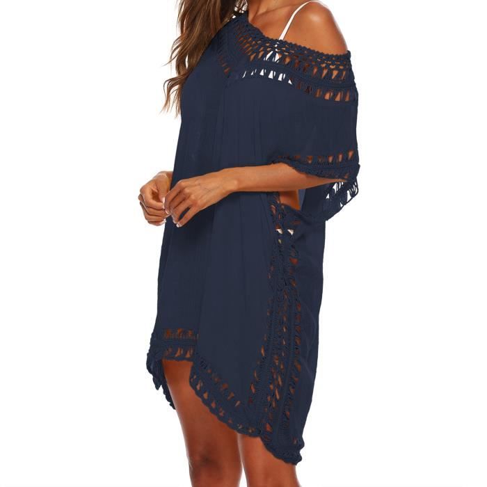 Bloomer Cache Couche Bikini Cover Up Hollow Out Crochet Dames Tunique De Maillot De Bain Style