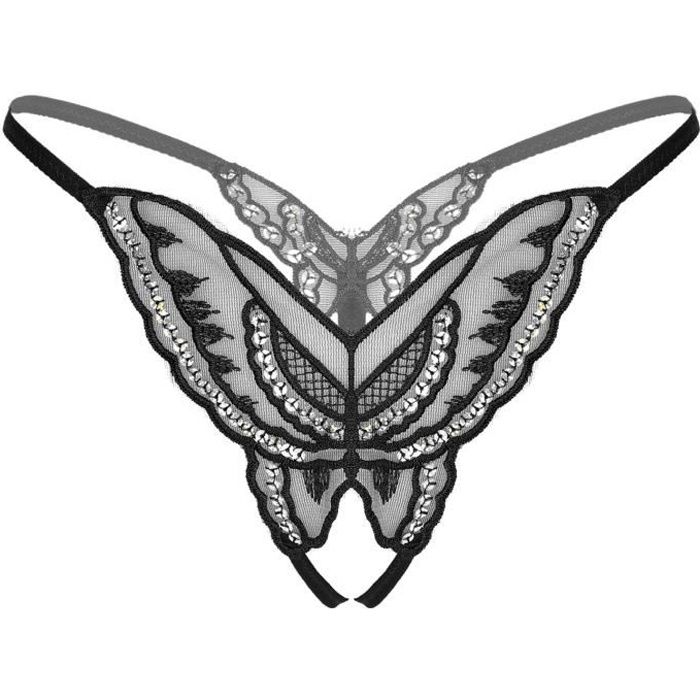YIZYIF Micro String Sexy Femme Ouvert Entrejambe Mini Bikini Thong
