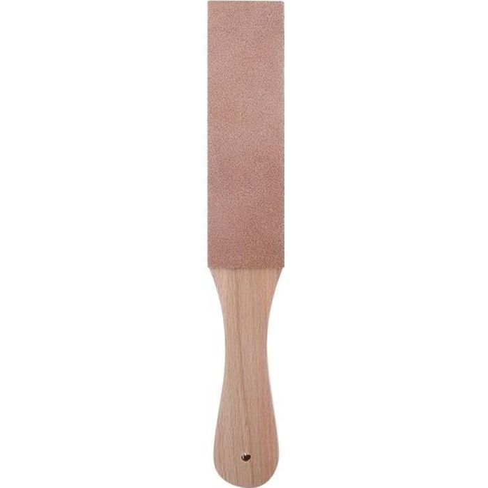 Affûtage Strop en Cuir Kit Affûtage Couteau Double Face Aiguiseur Efficace pour Rasoir Poignard Couteaux