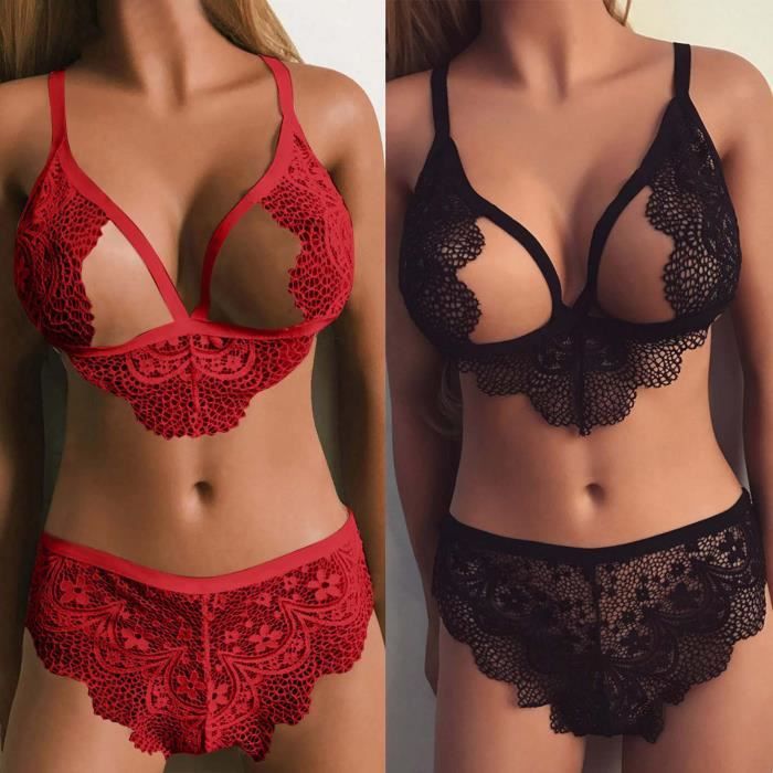Pcs Femmes Lingerie Corset Dentelle Bandage Push Up Soutien Gorge