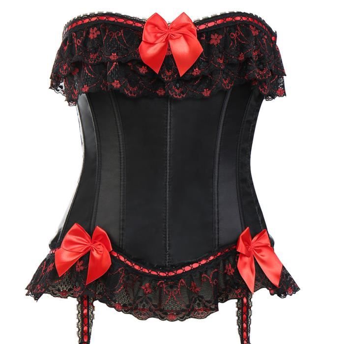 Sexy Corset Dentelle Minceur Gothique Vintage Lingerie Bustier Avec