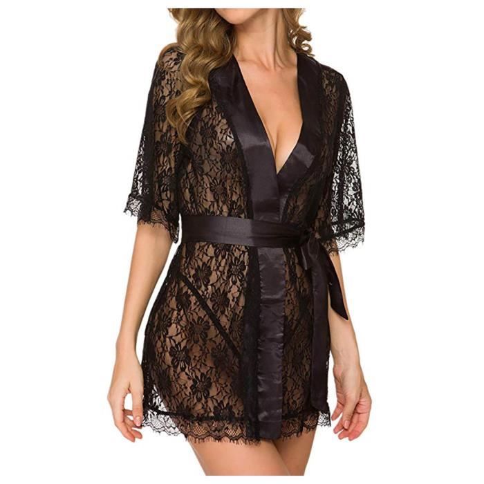 Femmes Lingerie Sexy Babydoll Vêtements de Nuit Sous Vêtements Dentelle
