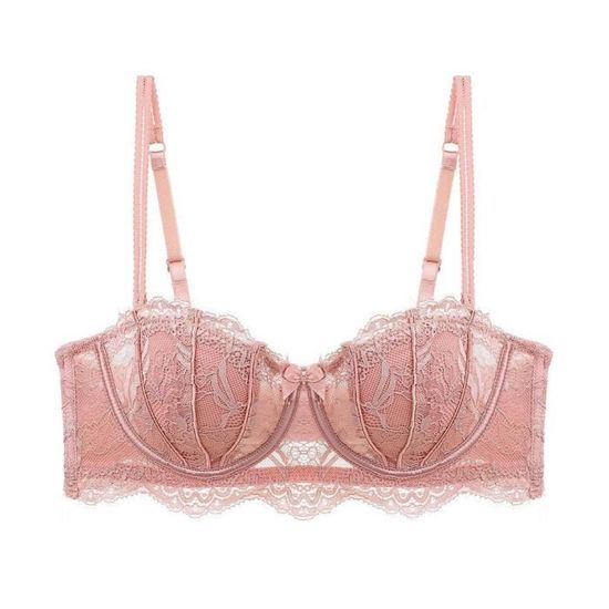 Ensemble Lingerie Femme Seins En Dentelle Couleur Unie Antiderapante