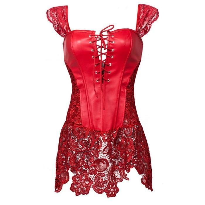 Bustier Femme Lingerie Sexy Gothique Lacets Bretelles Bustier