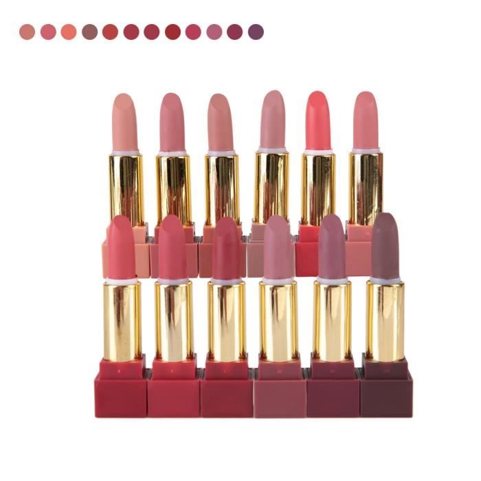 Gxu Haute Qualit Couleurs Nude Couleur Mat Brillant L Vres Tanche Longue Dur E Kit De