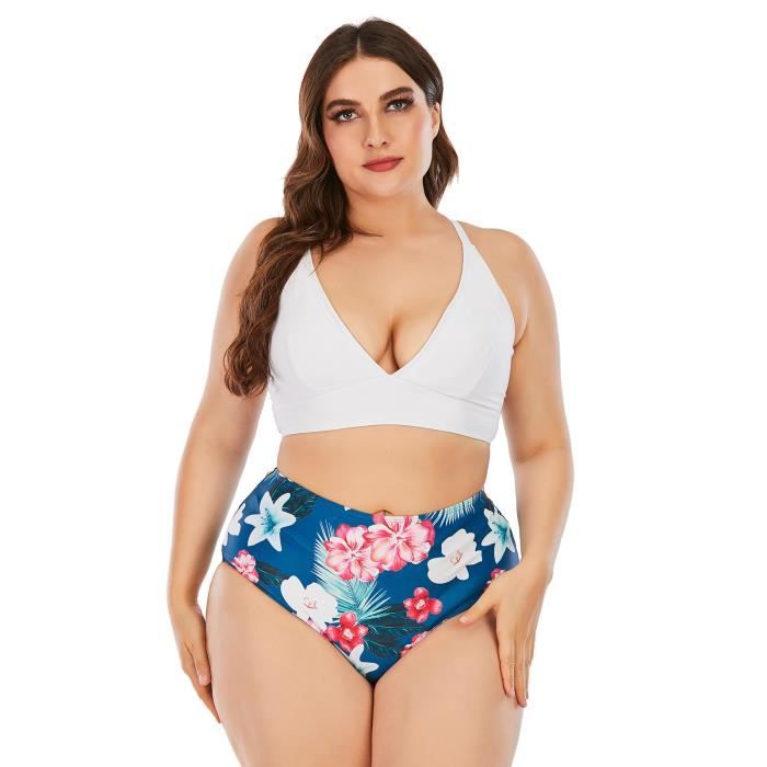 Bikini Maillot De Bain Contr Le Du Ventre Fronc Grande Taille Pour