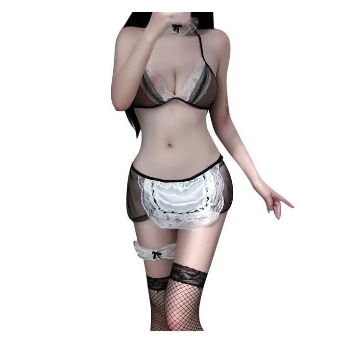 Femmes Sexy Dentelle Satin V Tements De Nuit Babydoll Lingerie Chemise