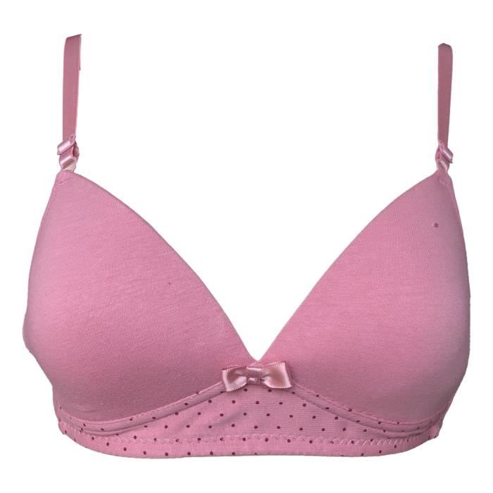 Soutien Gorge Coton Rose Bord Pois A Lingerie Petite Taille Poitrine Menue Rose Cdiscount