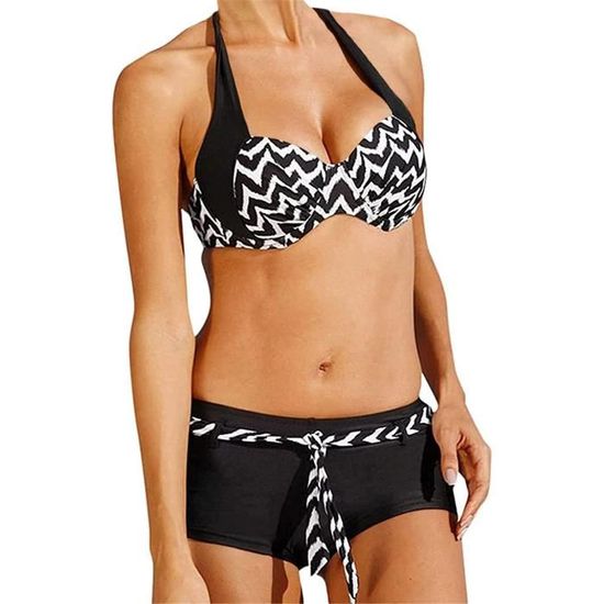 Minetom Bikini Femme 2 Pièces Sexy Tankinis Dos Nu Sport Bikinis