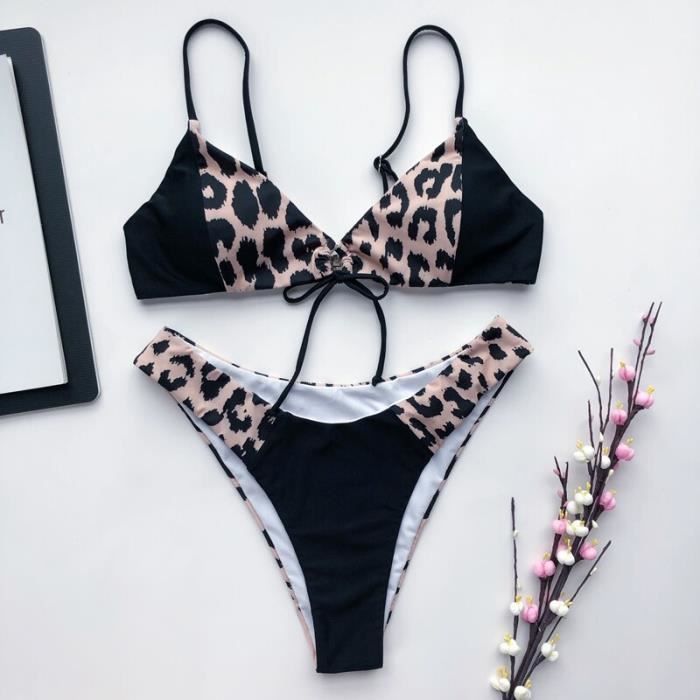 Maillot De Bain Bikini Triangle Patchwork Maillot De Bain Femme N Ud Chancr Baigneuses