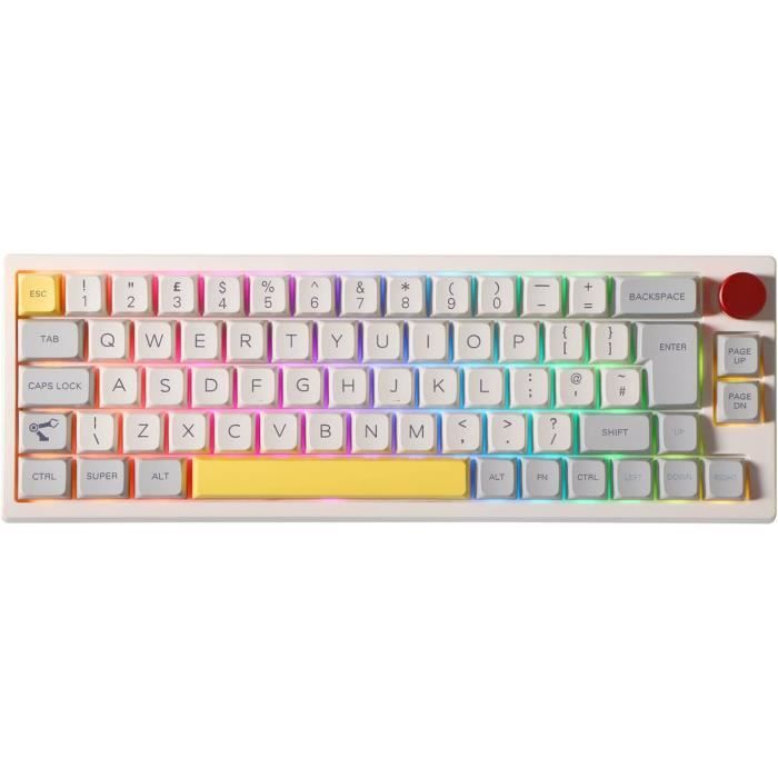 Th Iso Layout Hot Swappable Rgb Ghz Bluetooth Clavier De Jeu M Canique Filaire