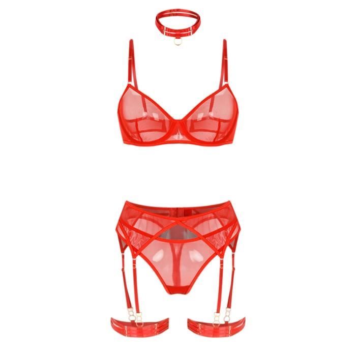 Ensemble De Lingerie Sexy Dames Lingerie Sexy Couleur Unie Creux