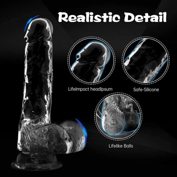 Gode R Aliste P Nis Dildo Godemichet Avec Gland Veines Testicules Et