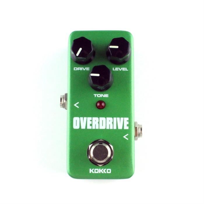 mini Stompbox de guitare de surcharge vintage overdrive effet pédale stompbox FOD3 verte