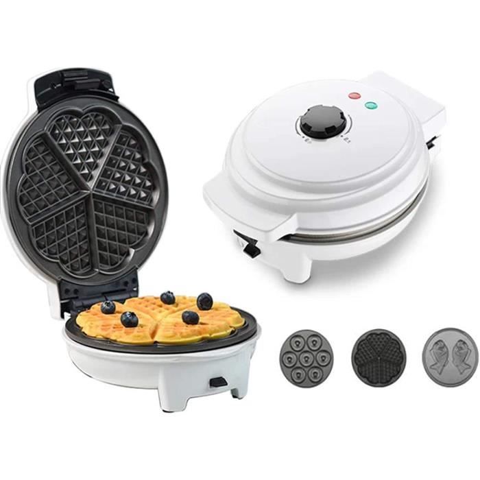 GAUFRIER CanKun Donut Gaufrier Donut Maker 3 en 1 Plaques Antiadheacutesives Donut Maker 1000 Watt Donut Maker Mini Eacutelectri994