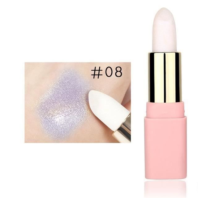 [8] Glitter Metallic Lipstick Highlighter Maquillage Imperméable Cosmétique