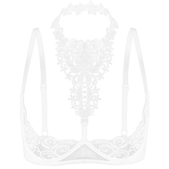 YONGHS Soutien Gorge Sexy Ouvert Sein Lingerie Femme Coquine Hot