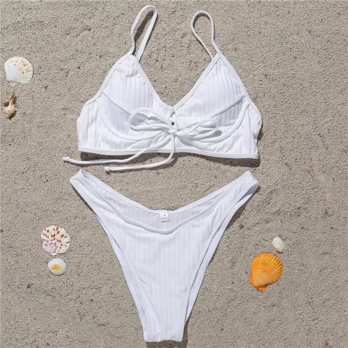 Maillot De Bain Maillot De Bain Blanc Bikini Push Up Petite Coupe Br Silien Maillot De Bain