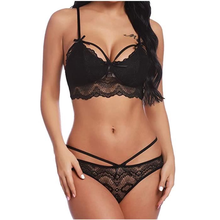 Femmes Mode L Gante Sexy Lingerie Dentelle Gaze Sous V Tements Body